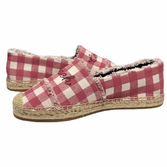 Coach Celina Espadrille With Gingham Print Sandals Size 5 - Picture 3 of 9